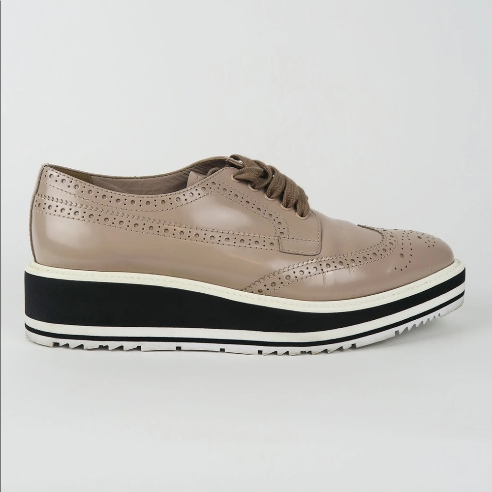 Prada Leather Brogue Oxfords sz 39.5